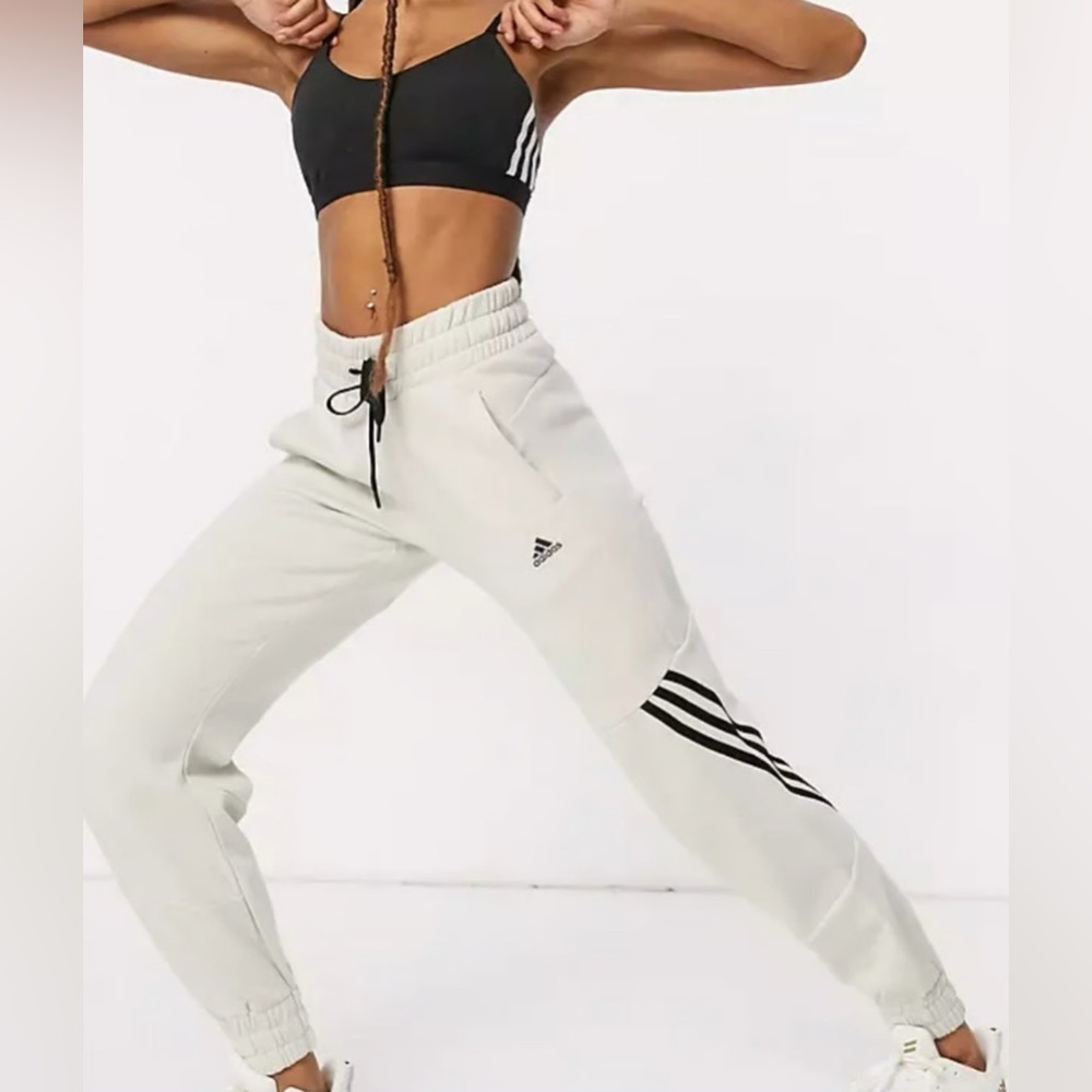 Adidas Beige Jogger Pants